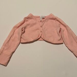Janie and Jack Pink Button Down Cardigan